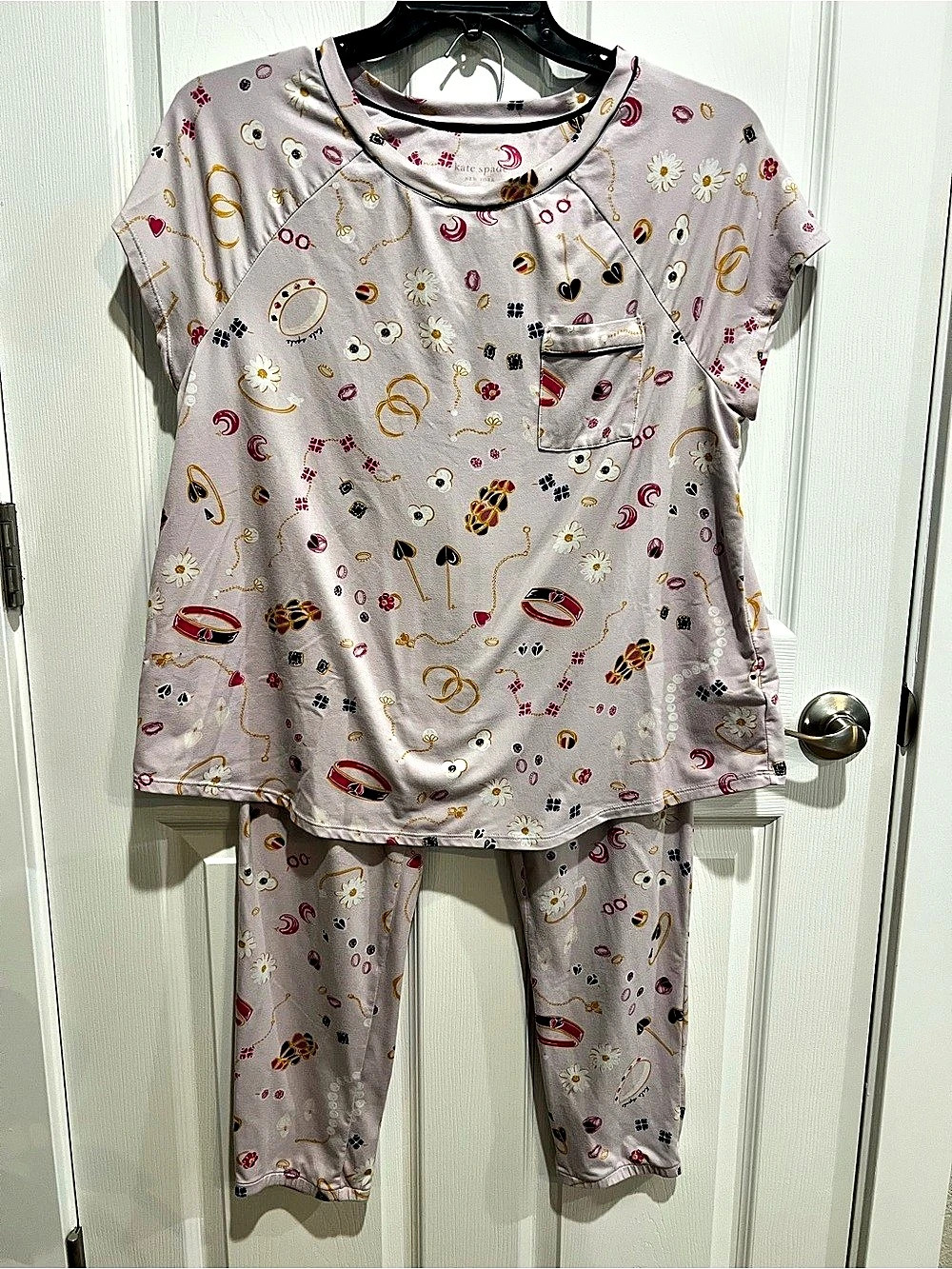 kate spade new york Printed Pajama Set in Pink Like New